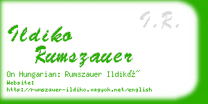 ildiko rumszauer business card